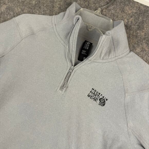 Mountain Hardwear Women’s 1/4 Zip Micro Fleece Pullover Light Gray Medium 317 - Picture 1 of 7